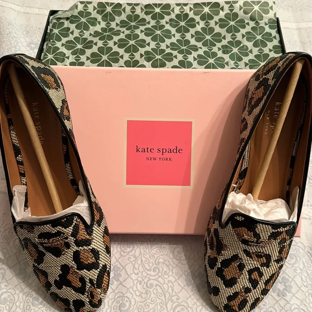 Kate Spade Shoes Womens Size 8.5 Flats Leopard Slip On - Picture 1 of 11
